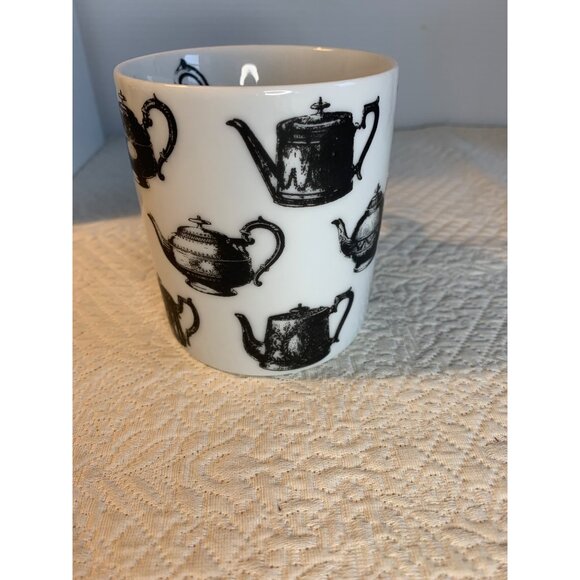 Black and White Teapot Coffee Mug by Antique Pewter Paul Cardew - Picture 4 of 11